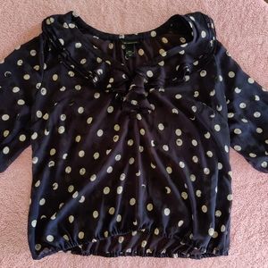 Lane Bryant Sheer Top with Ruffled Collar Sz 18 20
